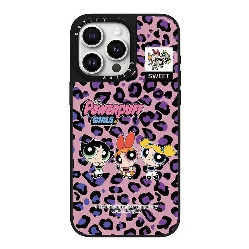 Casetif Collaborative Leopard Print Little Girl Cop for iPhone 16 pro Phone Case Fashionable Universal Apple Design Casetif Collaborative Leopard Print Little Girl Cop for iPhone 16 pro Phone Case Fashionable Universal Apple Design